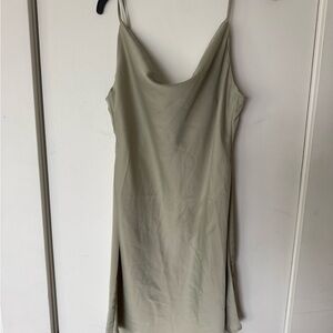 Elegant Sage Green Slip Dress